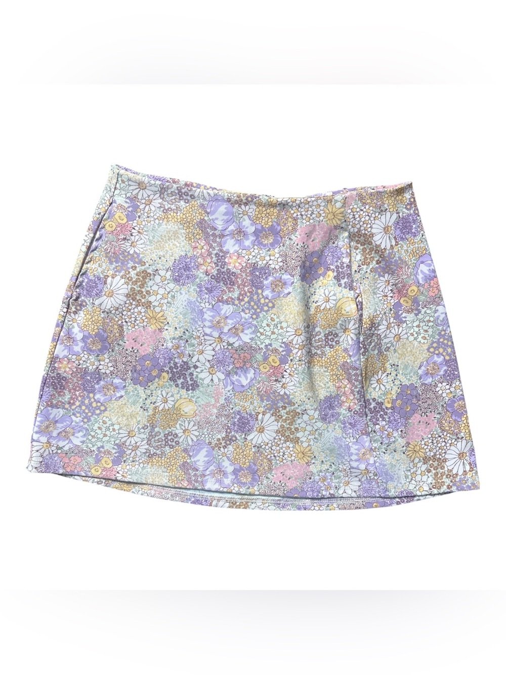 Altar'd State Lavender Multi Floral Mini Skirt